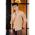 Beige Cream Textured Shirt for Effortless Style & Comfort