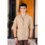 Beige Cream Textured Shirt for Effortless Style & Comfort