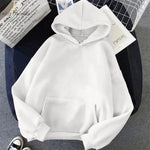 Comfortable Fleece Hoodie - Plain Style for All-Day Wear