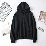 Comfortable Fleece Hoodie - Plain Style for All-Day Wear