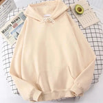 Comfortable Fleece Hoodie - Plain Style for All-Day Wear