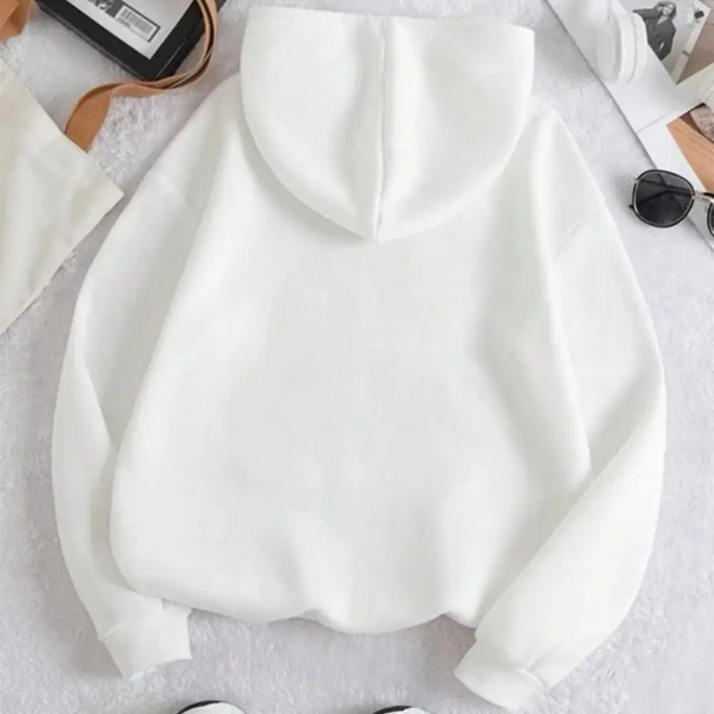 Comfortable Fleece Hoodie - Plain Style for All-Day Wear