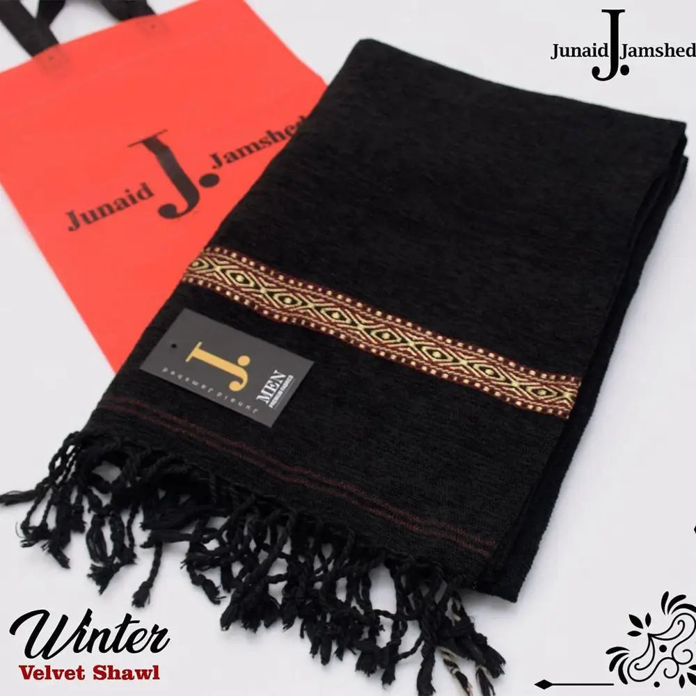Luxurious Embroidered Velvet Shawl
