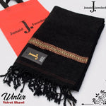 Luxurious Embroidered Velvet Shawl
