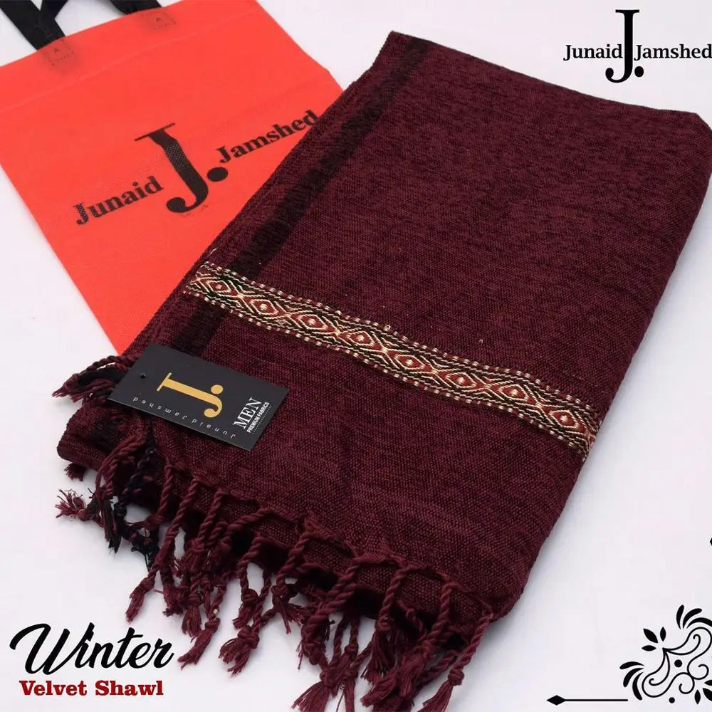 Luxurious Embroidered Velvet Shawl