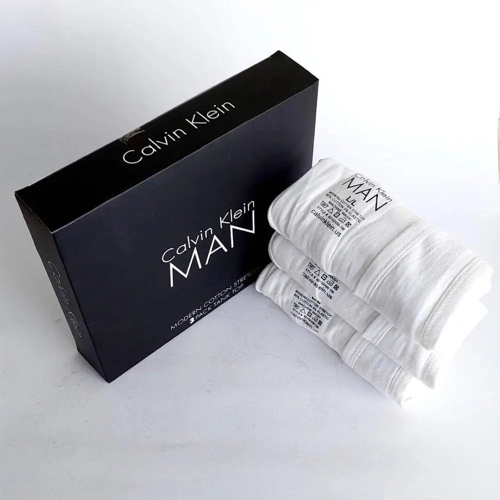 Men's Calvin Klein Cotton Vest (Pack Of 3)