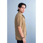 Men's Casual Khaki Shirt - Lightweight & Breezy Textured Design