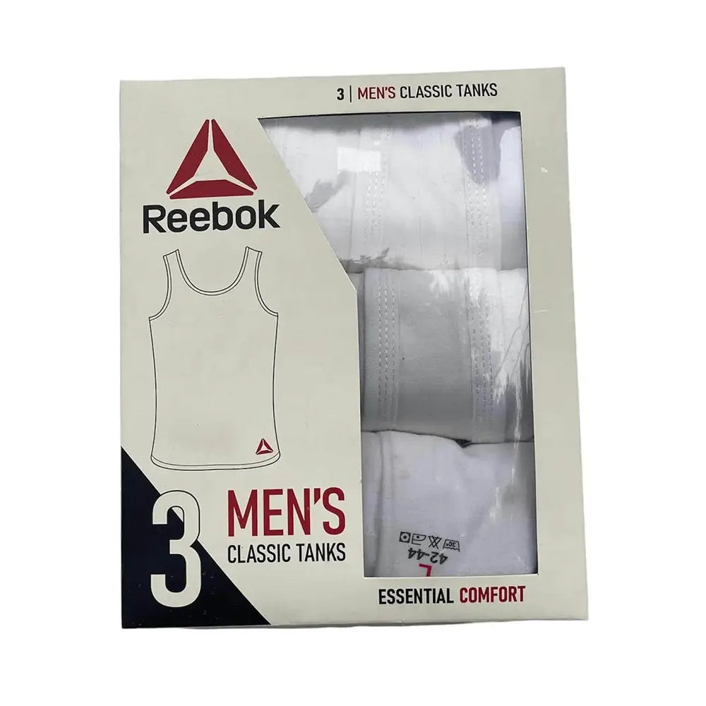 Men's Classic Reebok Cotton Vest (Pack Of 3)