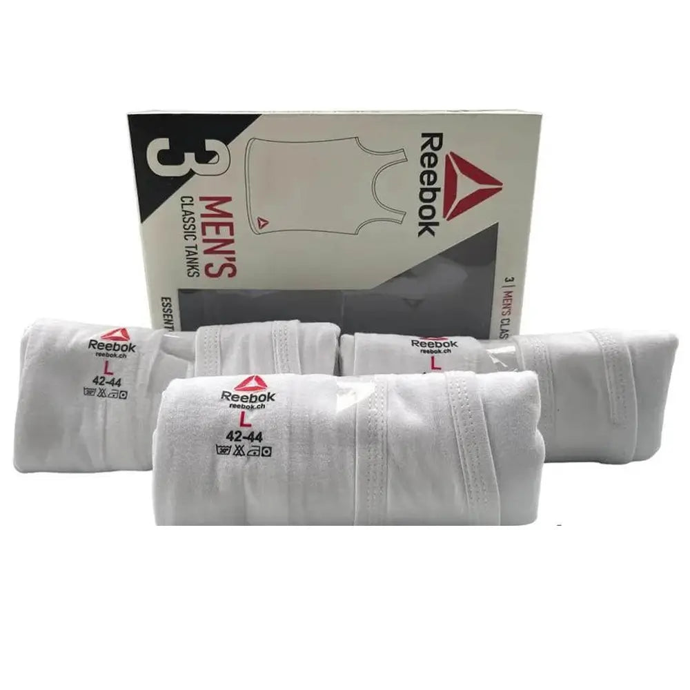 Men's Classic Reebok Cotton Vest (Pack Of 3)