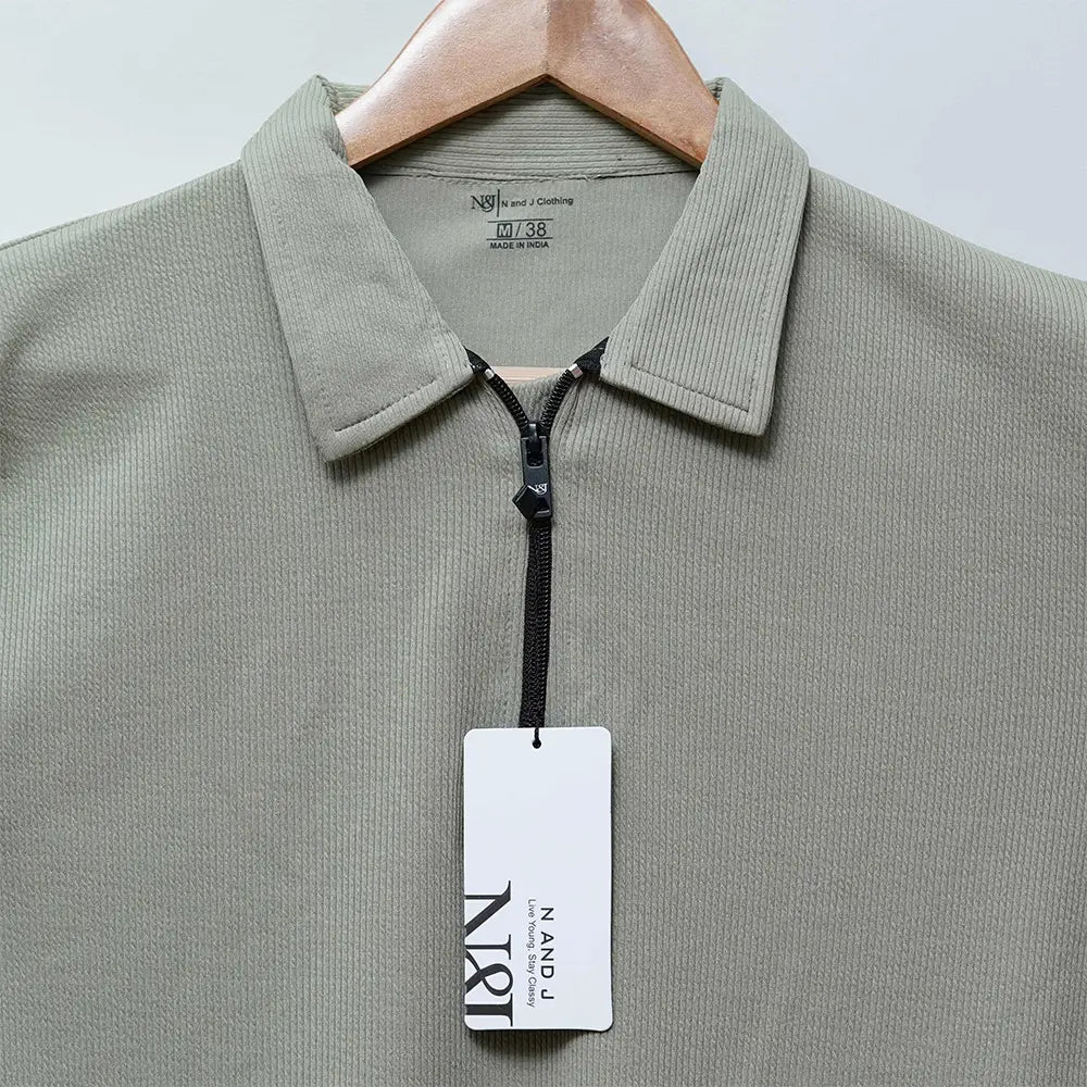 Men's Cotton Plain Polo T-Shirt - Round Neck