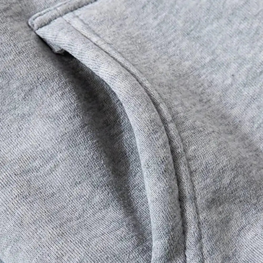 Men's Cotton Plain Round Neck Hoodie - 1 Pc, Stylish Grey Casual Wear