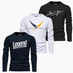 Men's Graphics T Shirt Full Sleeves Pack of 3 (Eagle)