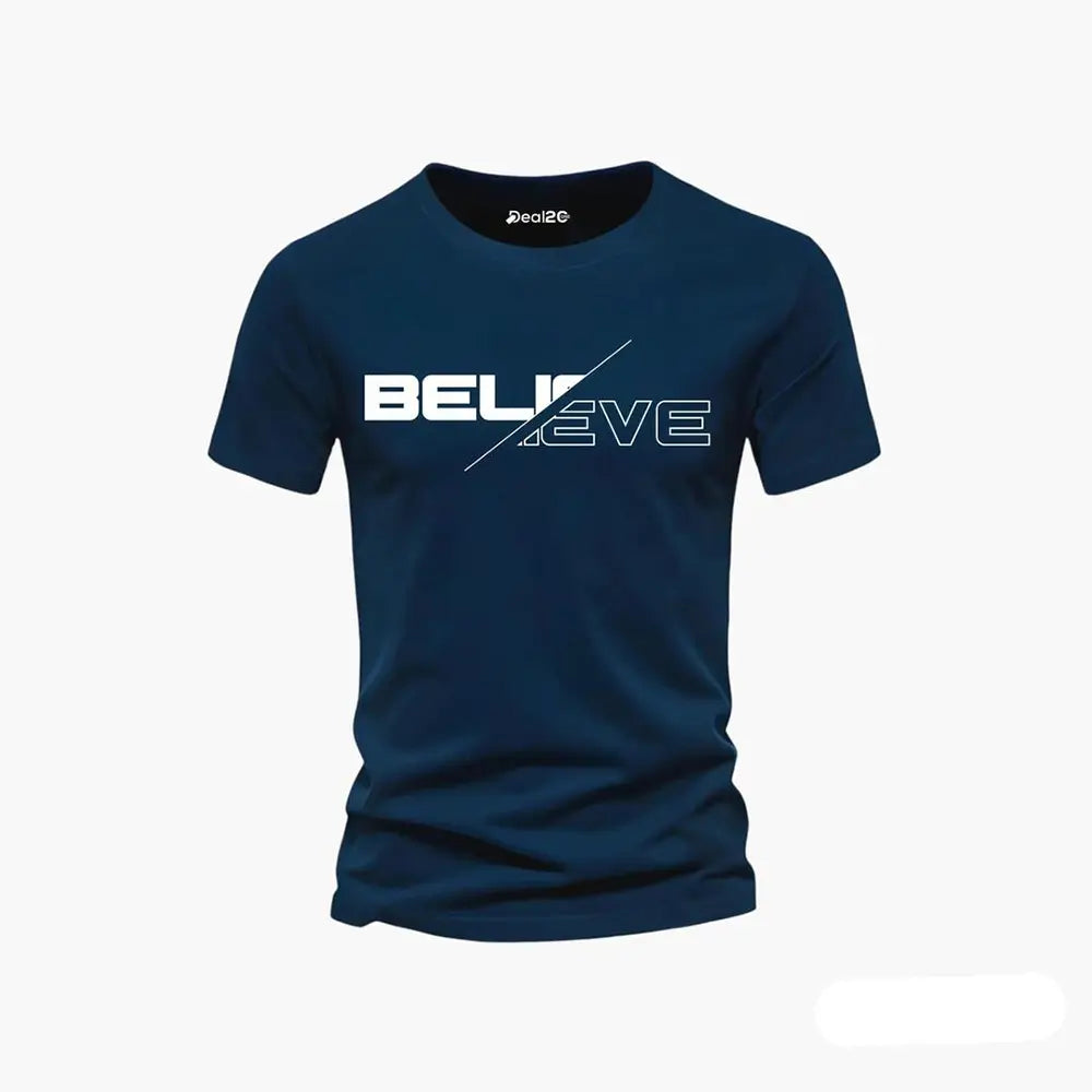 Men's Graphics T Shirt Half Pack of 3 (Believe)