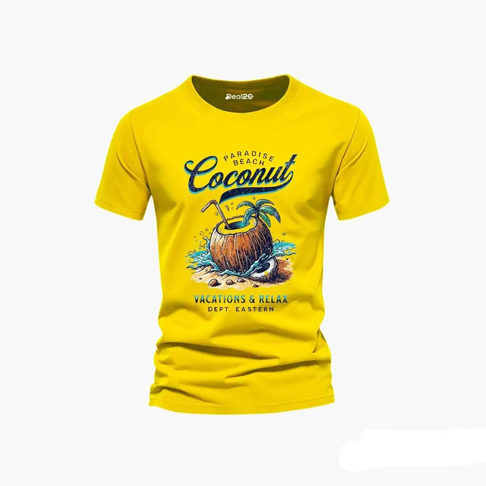 Men's Graphics T Shirt Half Pack of 4 (Beach)