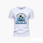 Men's Graphics T Shirt Half Pack of 4 (Beach)