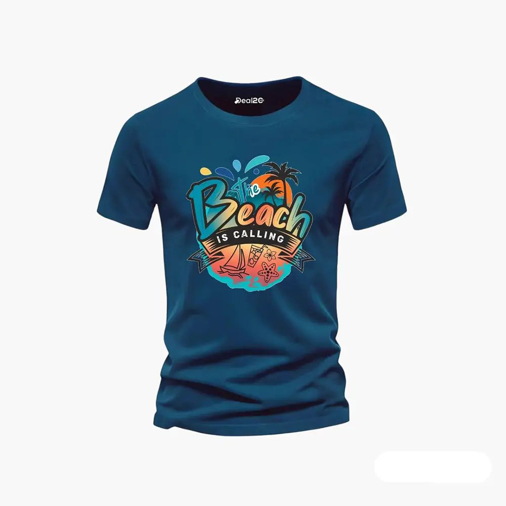Men's Graphics T Shirt Half Pack of 4 (Beach)