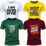 Men's Graphics T Shirt Half Pack of 4 (Y.G.T)