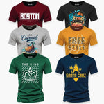 Men's Graphics T Shirt Half Pack of 6 (Boston)