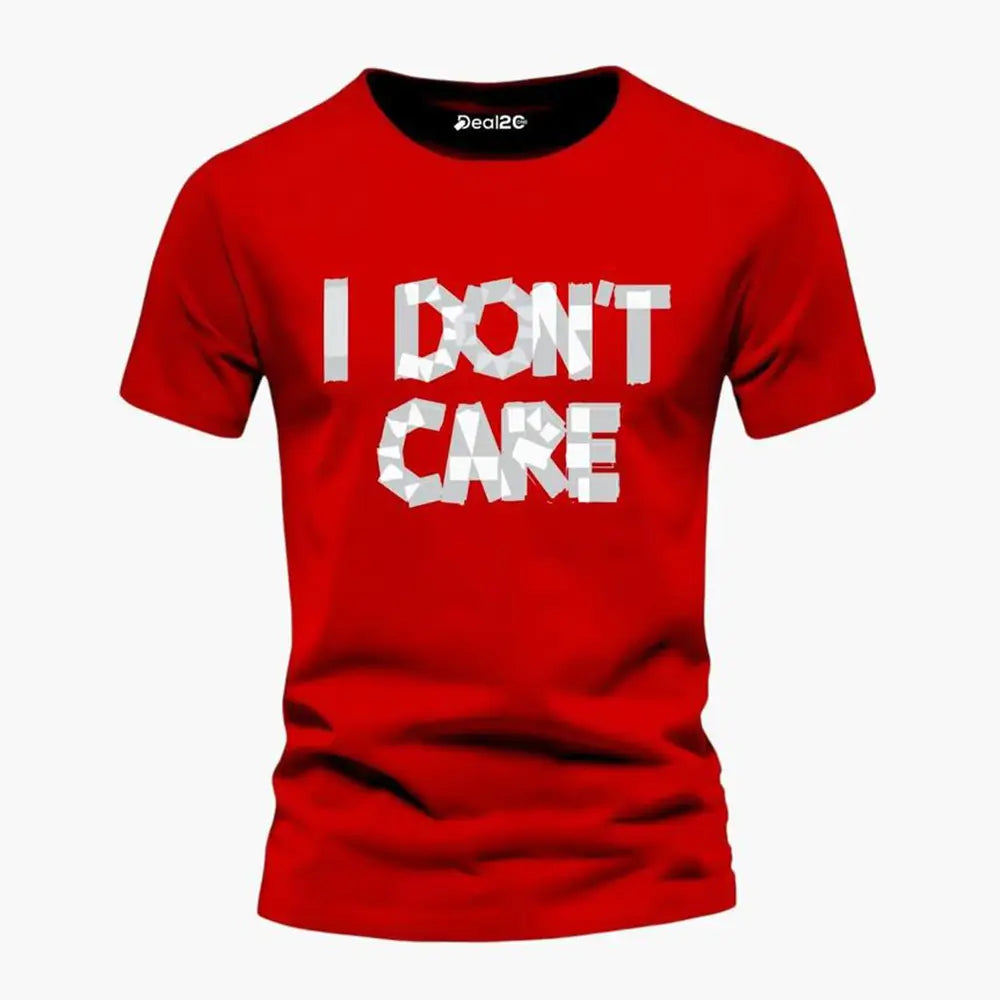 Men's Multicolor Cotton Jersey T-Shirts - 6 Pcs (I Don't Care)