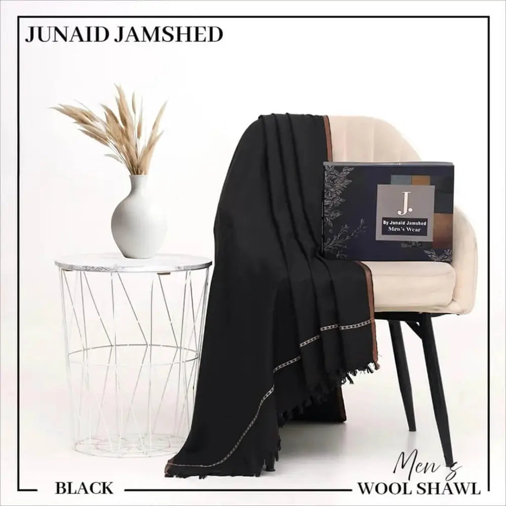 Men's J Dot Wool Plain Shawl