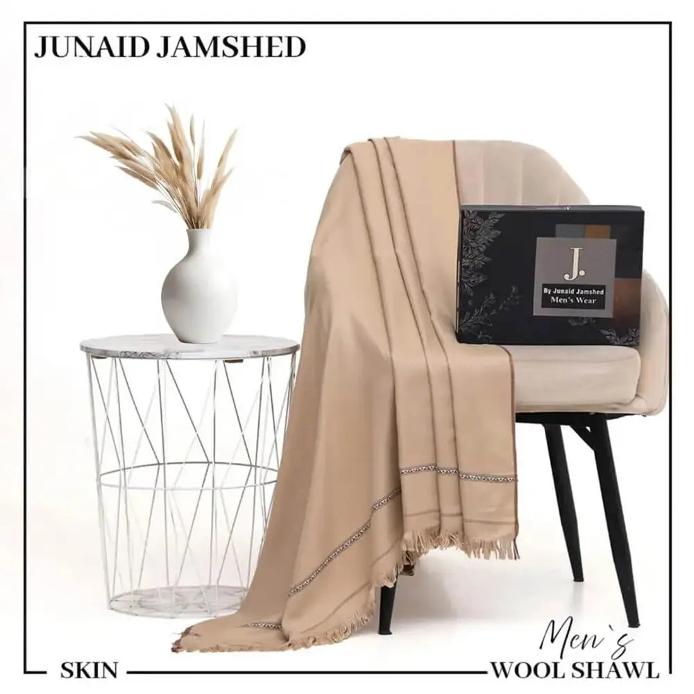 Men's J Dot Wool Plain Shawl