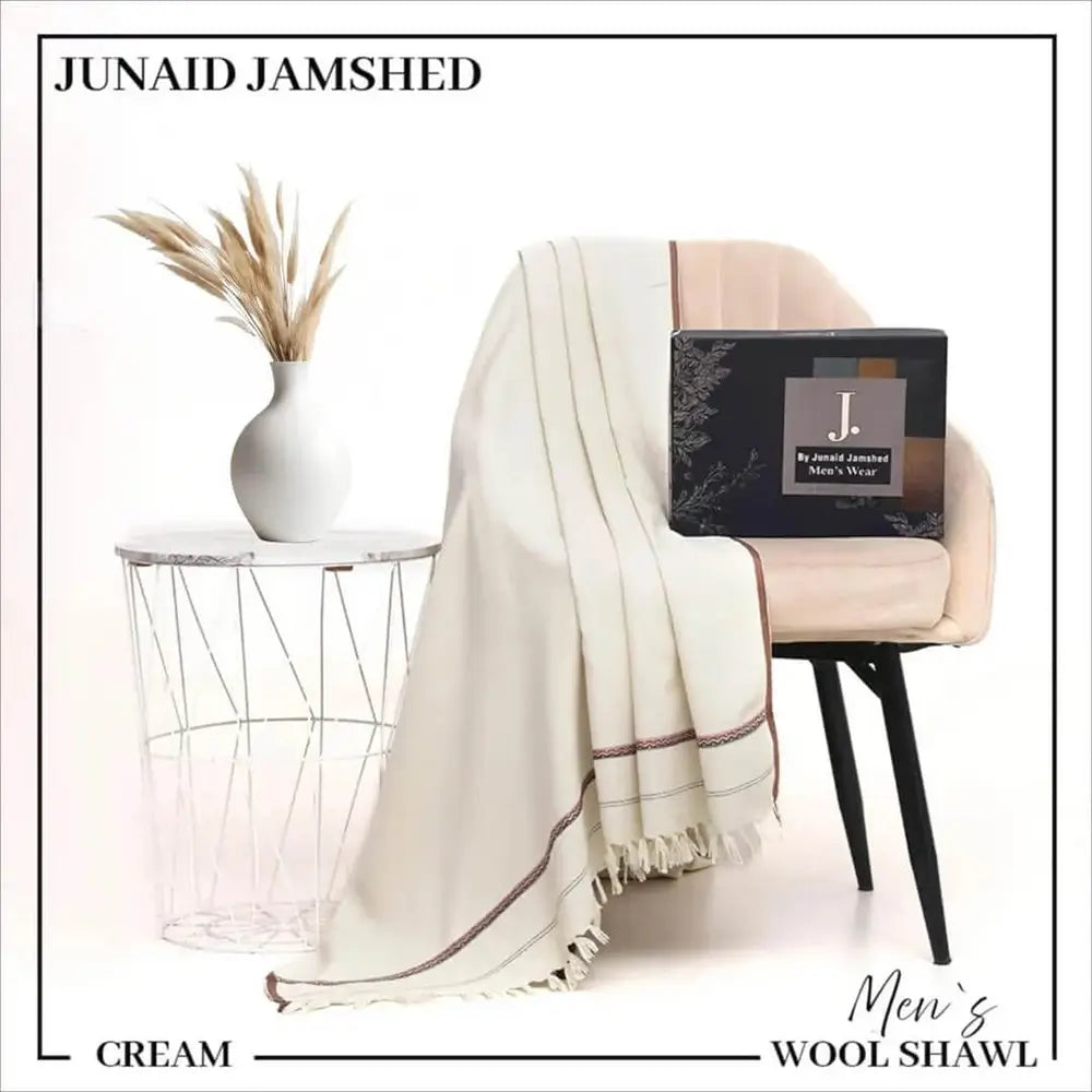 Men's J Dot Wool Plain Shawl