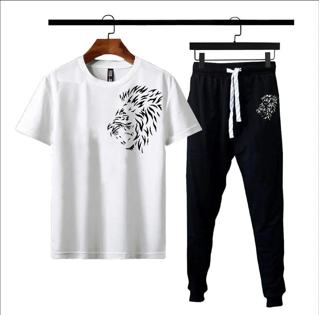 Men's Polyester Printed Track Suit - 2 Pcs