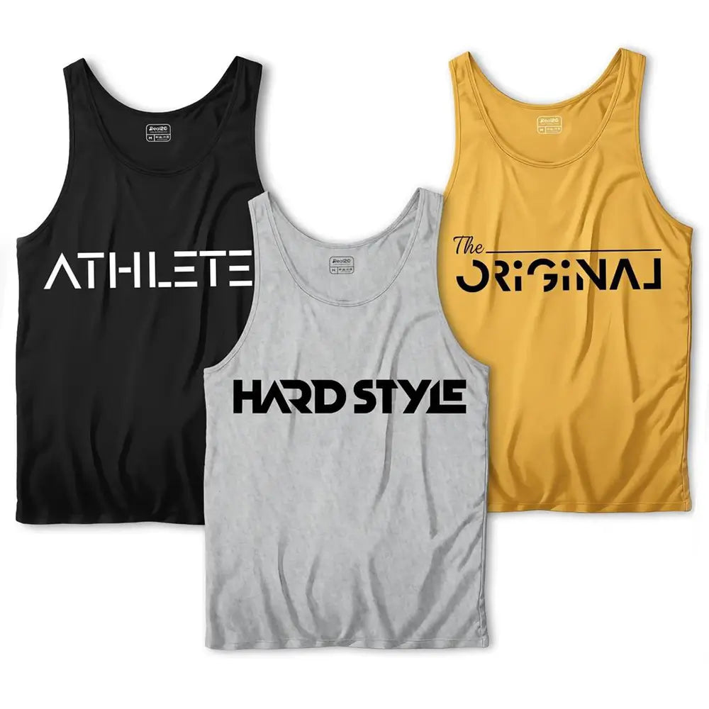 Men's Printed Sando Tanks For Men's, Pack of 3 (Hard Style)