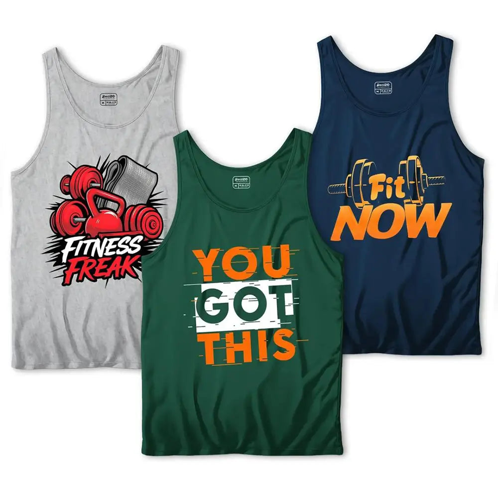 Men's Printed Sando Tanks For Men's, Pack of 3 (Y.G.T)