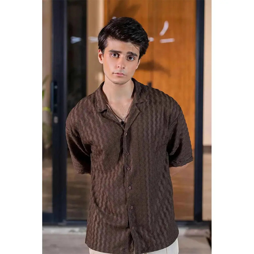 Rustline Cocoa Current Short Sleeve Shirt