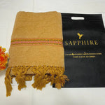 Velvet Embroidered Border Shawl