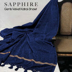 Velvet Embroidered Border Shawl