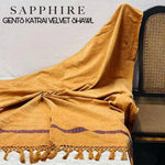 Velvet Embroidered Border Shawl
