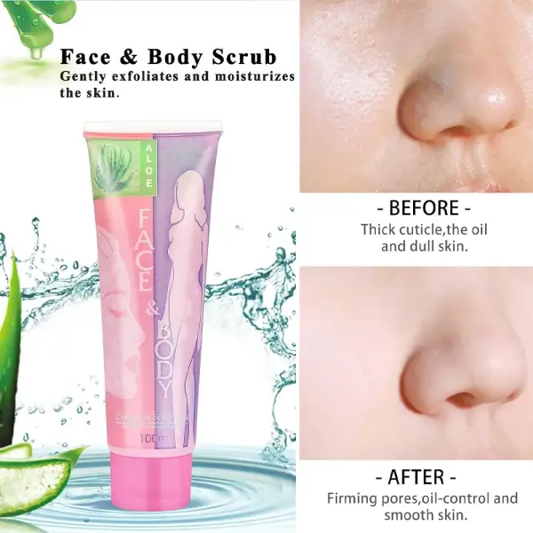Aloe Face & Body Cleansing Scrub Gel - 100ML