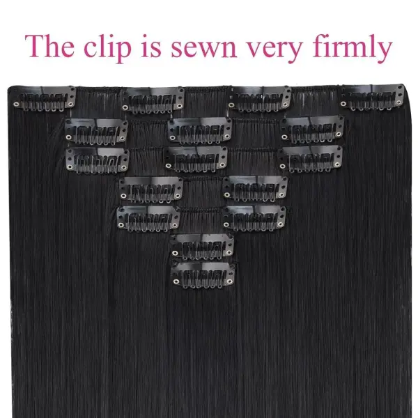 Black Synthetic Hair Extensions for Girls 22 Inch