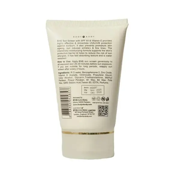BNB Vitamin E Sun Screen SPF 60 - 120ML