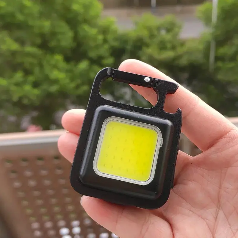 COB USB Charged Portable LED Key Chain Light