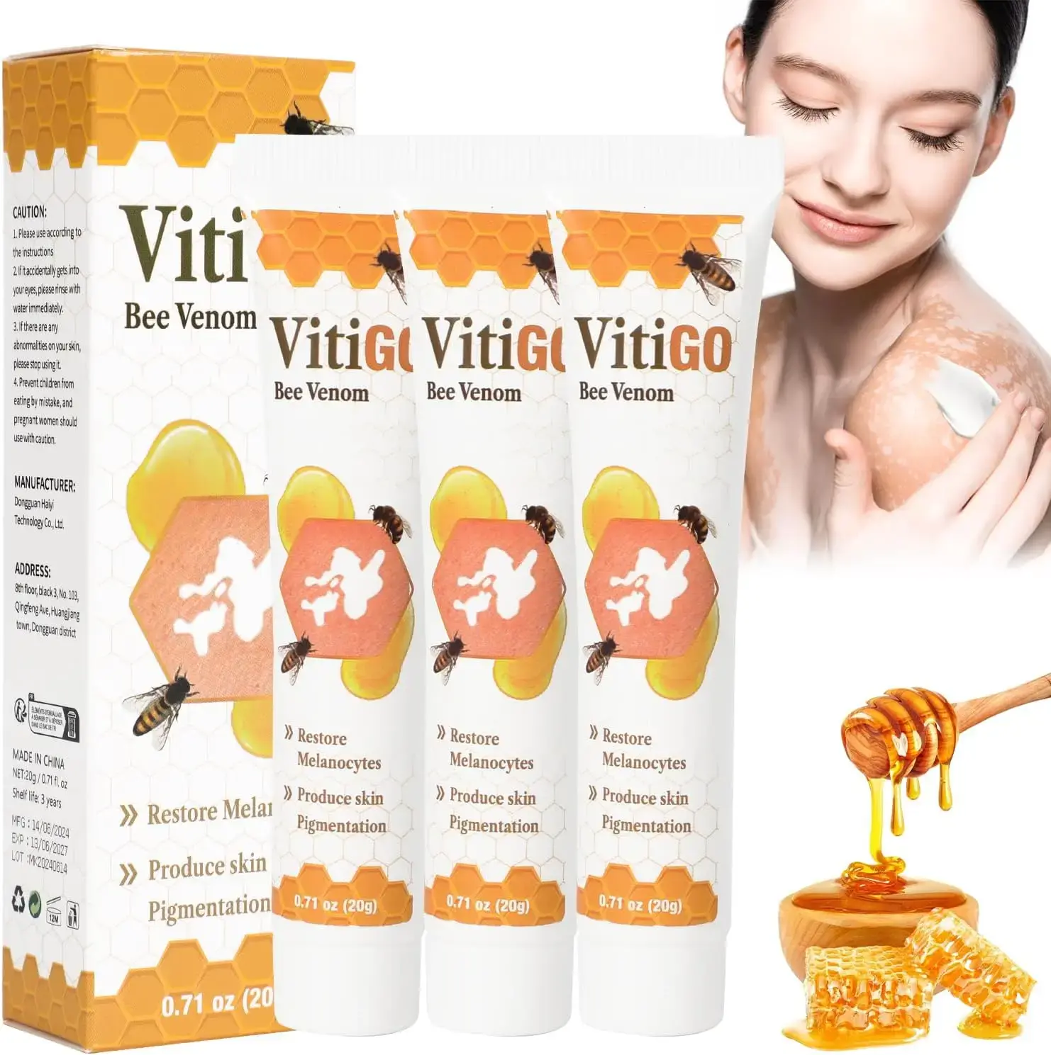 Vitigo Been Venom Treatment Cream For Skin and Rashes