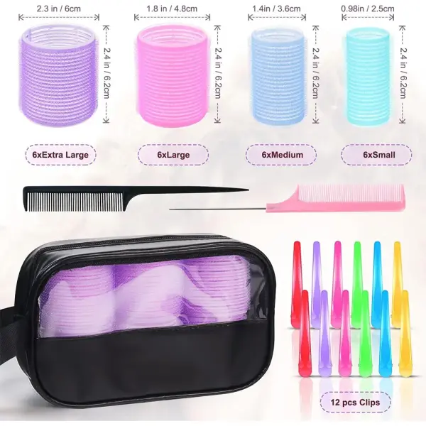 Hair Curling Roller ABS Plastic 1.73" Pink