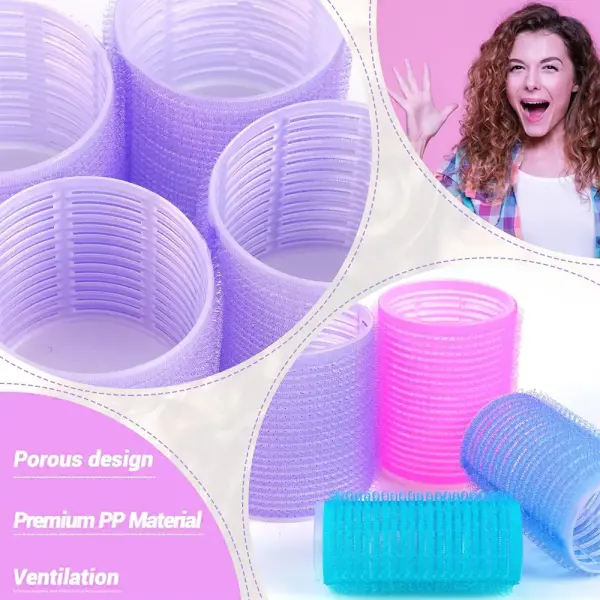Hair Curling Roller ABS Plastic 1.73" Pink