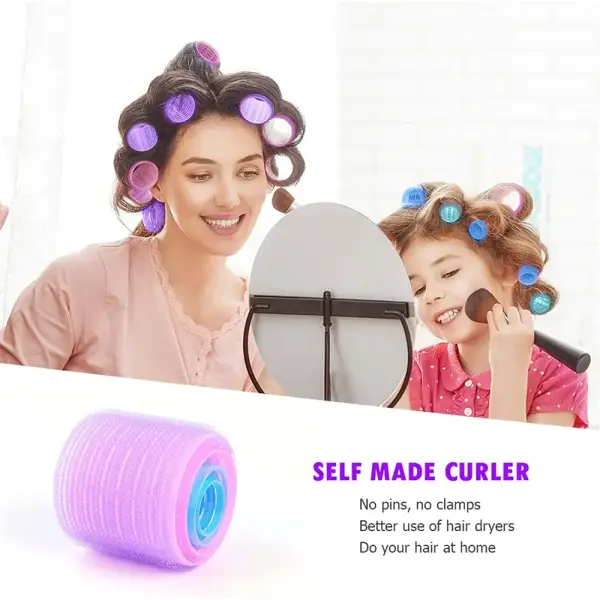Hair Curling Roller ABS Plastic 1.73" Pink