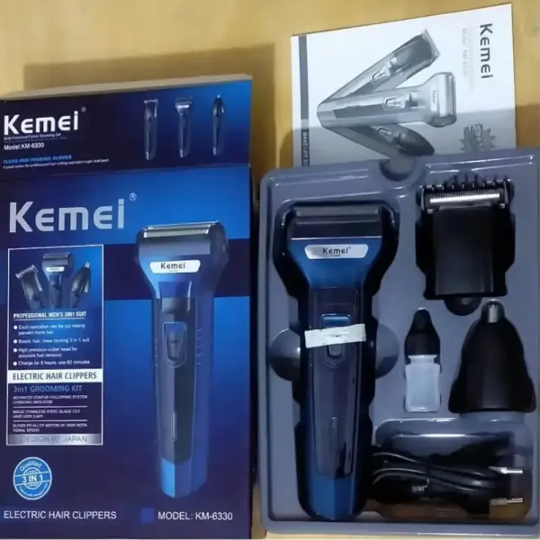 Kemei KM-6330 3 In 1 Professional Hair Trimmer Grooming Kit