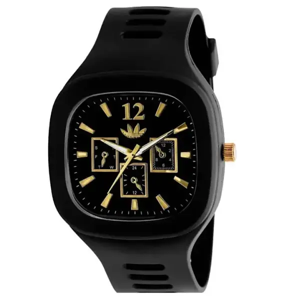Men's Black Plastic Analogue Watch Lightweight Casual Wear