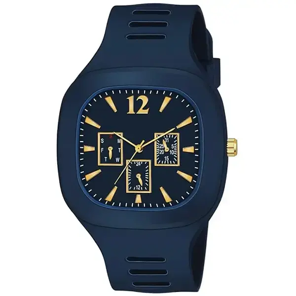 Men's Black Plastic Analogue Watch Lightweight Casual Wear