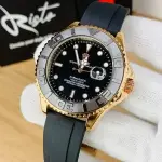 Men's Rolex Submariner Gold Black Water Resistant Watch