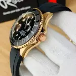 Men's Rolex Submariner Gold Black Water Resistant Watch