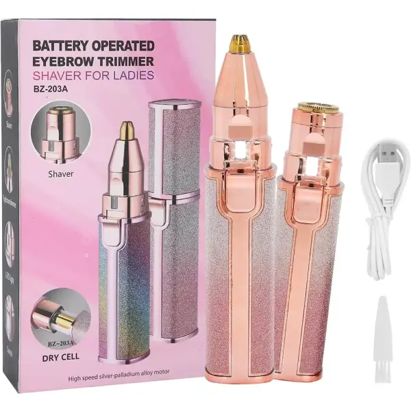 Rechargeable Facial Hair Removal Eyebrow Trimmer 2 In 1