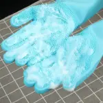 Reusable Silicone Brush Scrubber Gloves