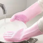 Reusable Silicone Brush Scrubber Gloves