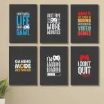 Set of 6 Wall Art Wooden Frames (Just Five More Minutes)